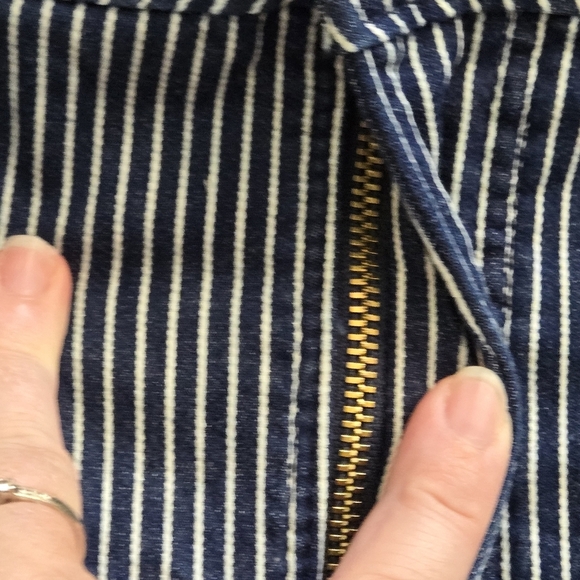 Lee Womens 18 Medium Blue Striped Shorts - Picture 6 of 15